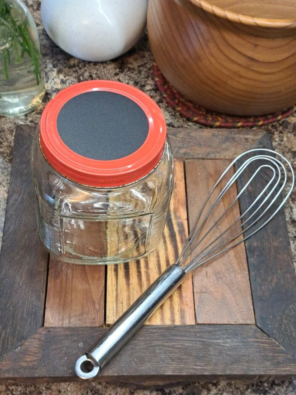 Glass Farmhouse Jar and Norpro Whisk Bundle